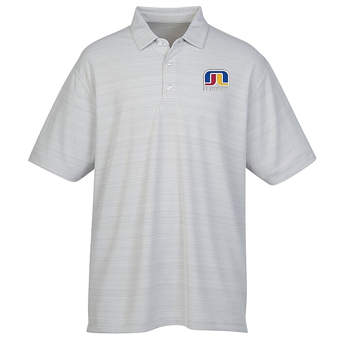 Custom Barcode Textured Polo - Men's