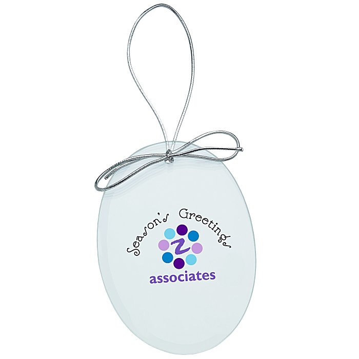 Custom Jade Crystal Ornament - Oval - Full Colour