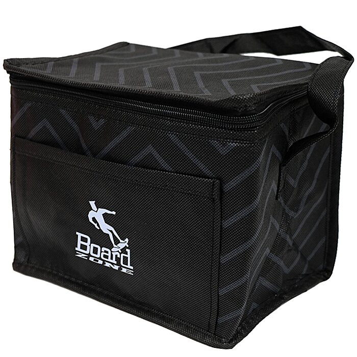 Custom Tonal Zig Zag Accent Lunch Cooler - 24 hr