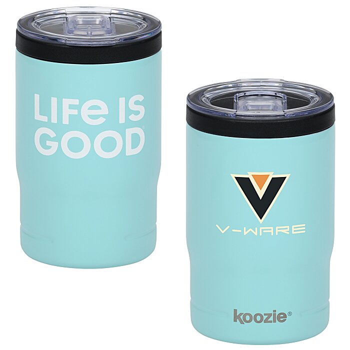 Custom Life is Good Koozie® Vacuum Insulator Tumbler – 11 oz - Full Colour