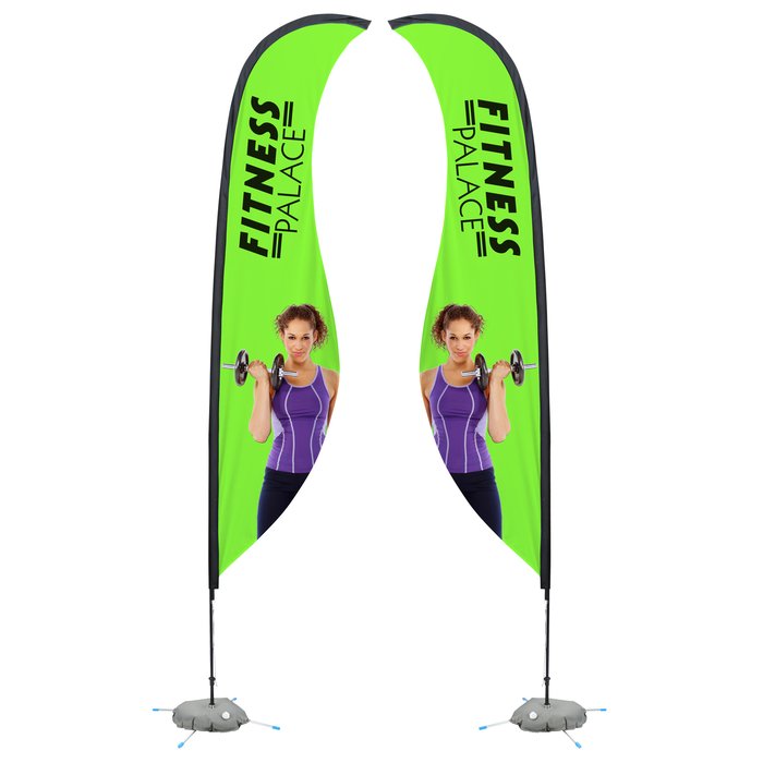 Custom Indoor Sabre Sail Sign - 13 feet - Two Sided