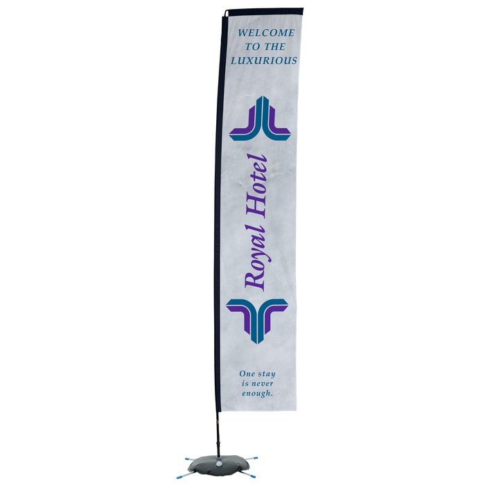 Custom Indoor Rectangular Sail Sign - 14 1/2 feet - One Sided
