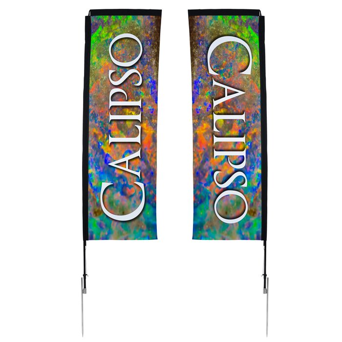Custom Outdoor Rectangular Sail Sign - 10 feet - Two Sided