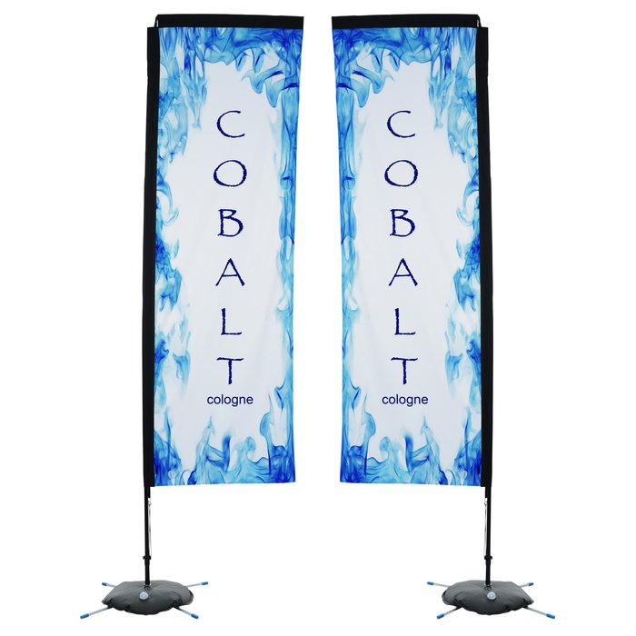 Custom Indoor Rectangular Sail Sign - 10 feet - Two Sided