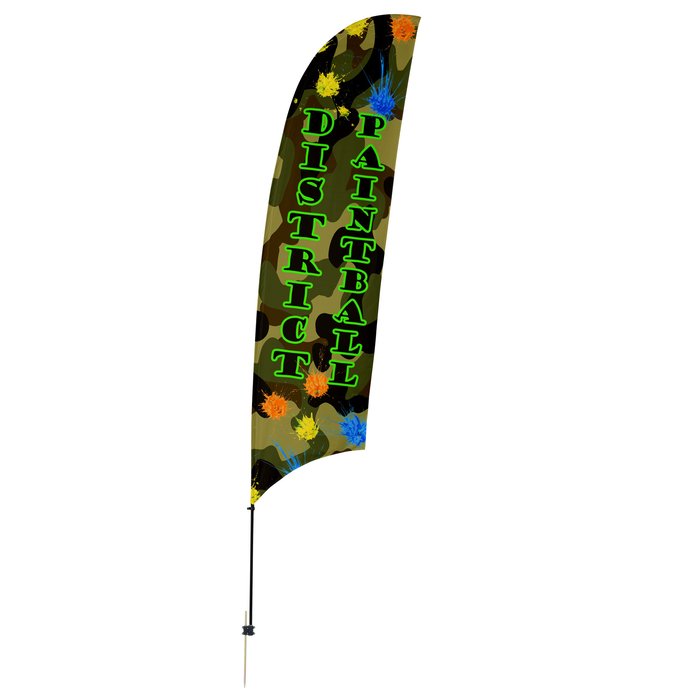 Custom Outdoor Value Razor Sail Sign - 15 feet - One Sided