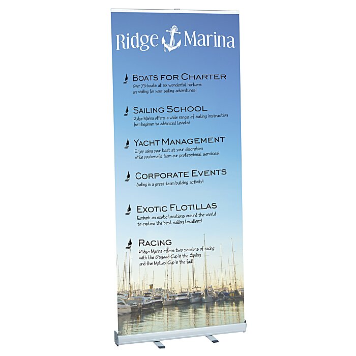 Custom Aurora Retractable Banner Display - 34 inches