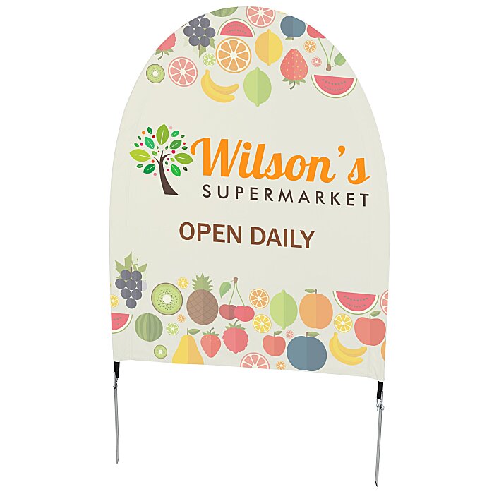 Custom Sunrise Sign - 3 feet x 5 feet - Spike Base