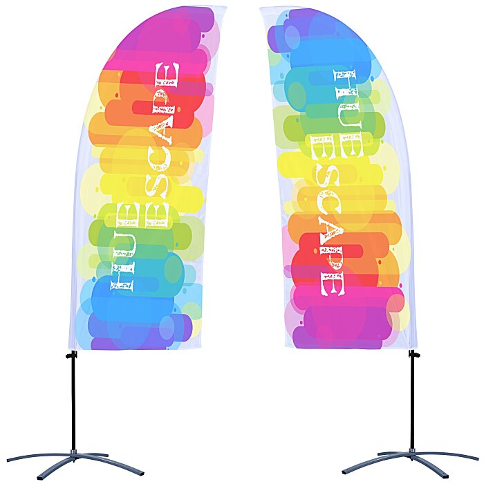 Custom Indoor Value Blade Sail Sign - 7 1/2 feet - Two Sided