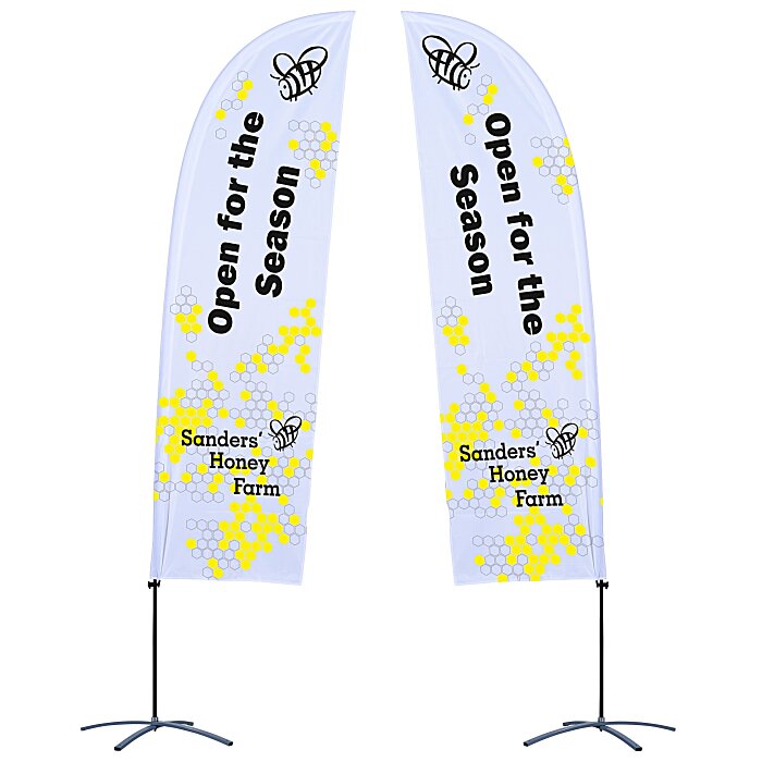 Custom Indoor Value Blade Sail Sign - 10 1/2 feet - Two Sided