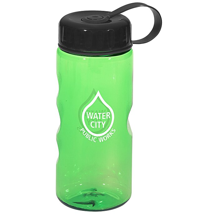 Custom Mini Mountain Sport Bottle with Tethered Lid - 22 oz