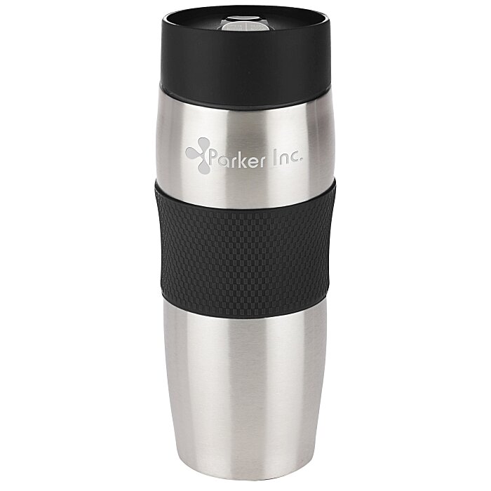 Custom Checker Vacuum Tumbler - 16 oz. - Laser Engraved