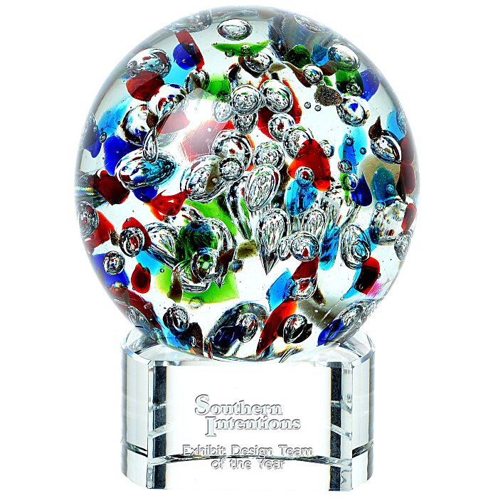 Custom Fantasia Art Glass Award - Clear Base
