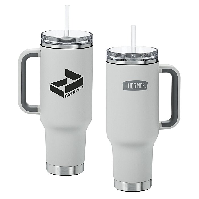 Custom Thermos Vacuum Mug with Straw - 40 oz.