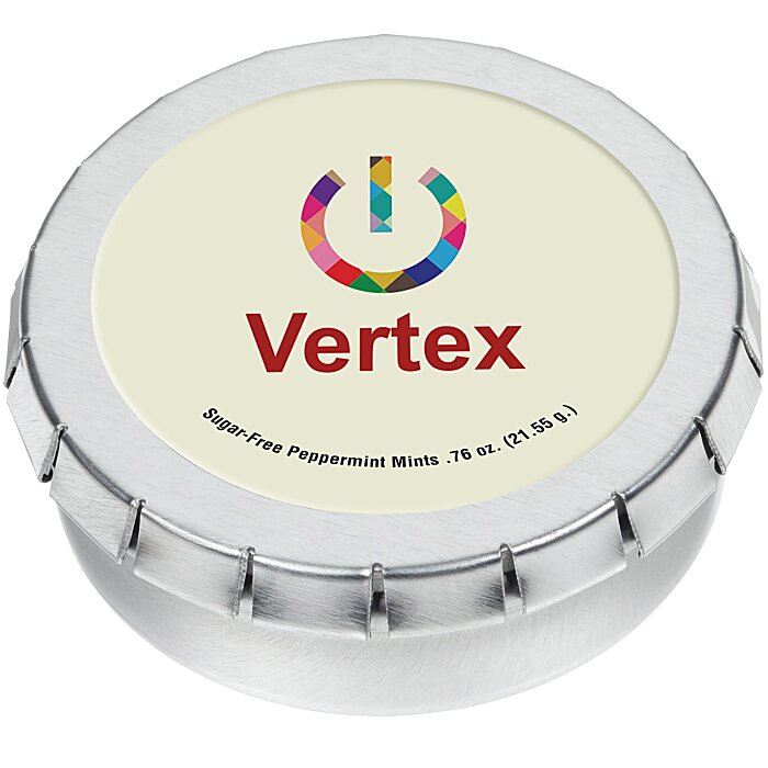Custom Round Mint Tin with Full Colour Dome - 2-1/8