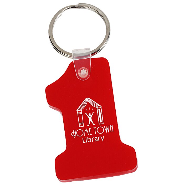 Custom Number One Soft Keychain - Opaque
