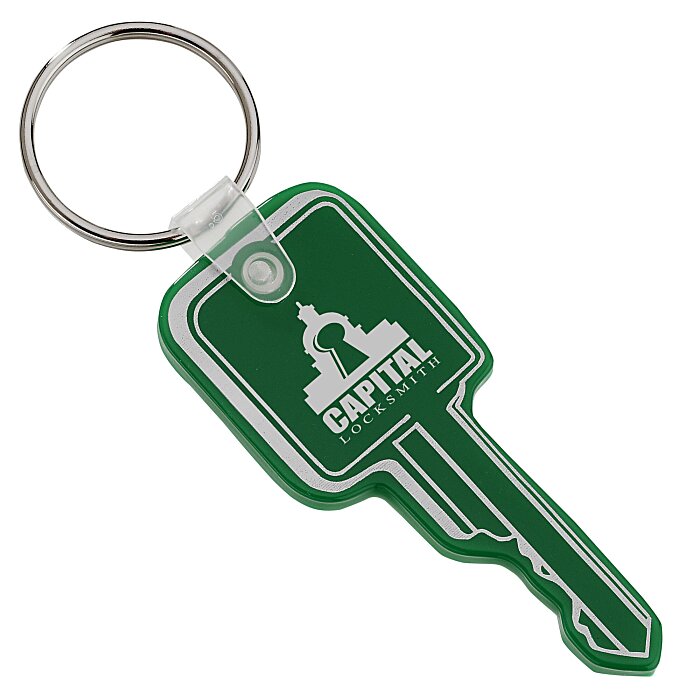 Custom Square Head Key Soft Keychain - Opaque