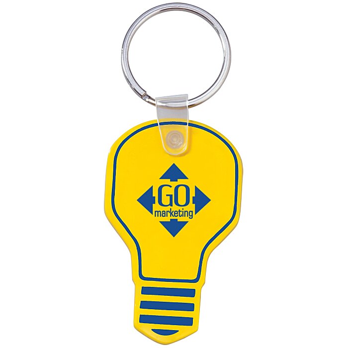 Custom Light Bulb Soft Keychain - Opaque