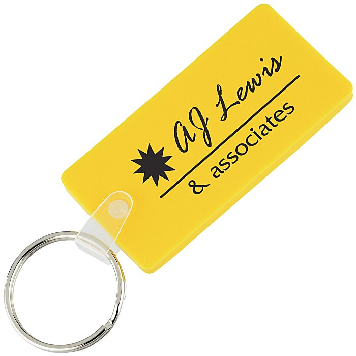 Custom Rounded Corner Rectangle Soft Keychain - Opaque