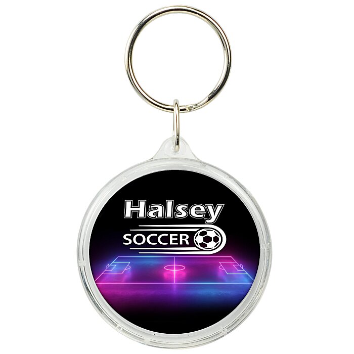 Custom Crystal Acrylic Keychain - Round