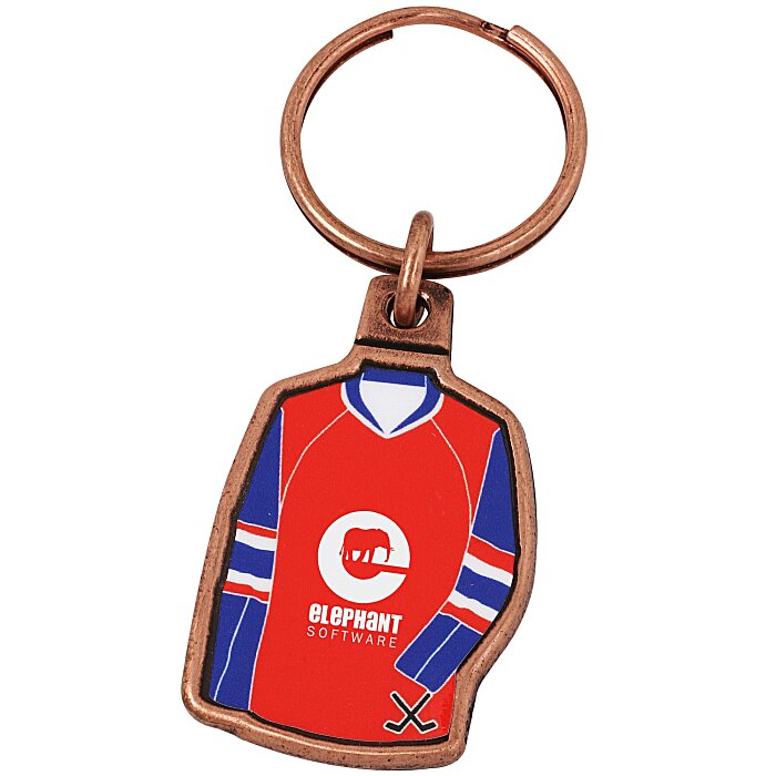 Custom Sports Jersey Metal Keychain - Hockey