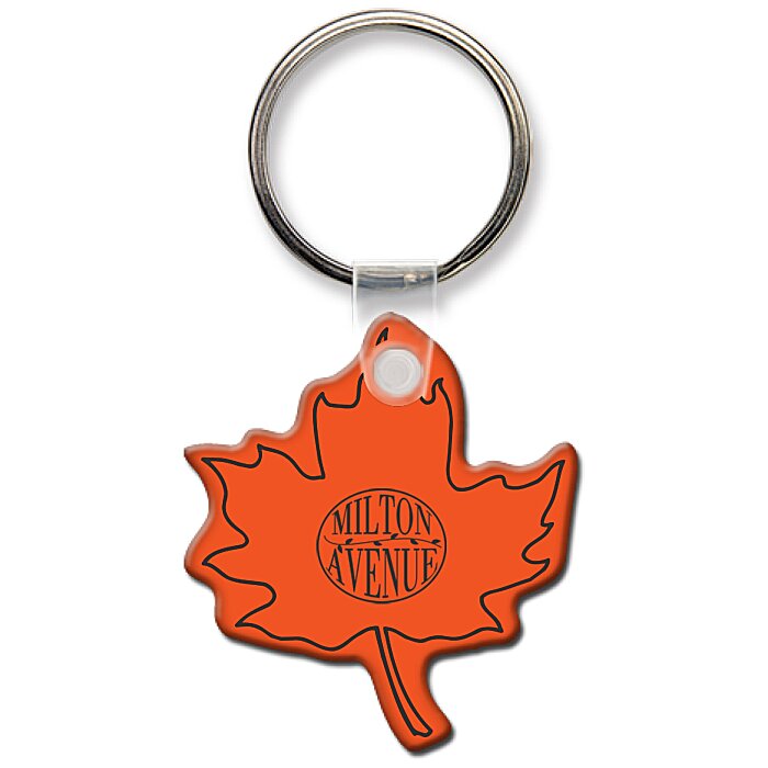Custom Maple Leaf Soft Keychain - Translucent