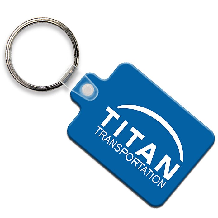 Custom Rectangle with Tab Soft Keychain - Translucent