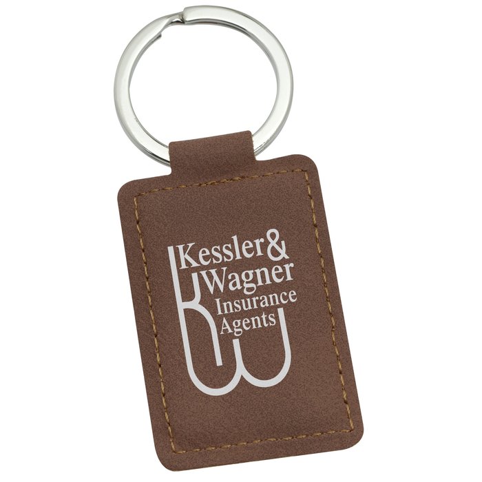 Custom Executive Leatherette Keychain
