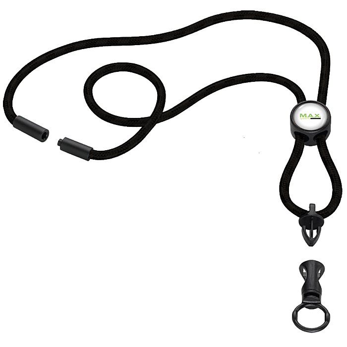 Custom Nylon Power Cord Lanyard - Round