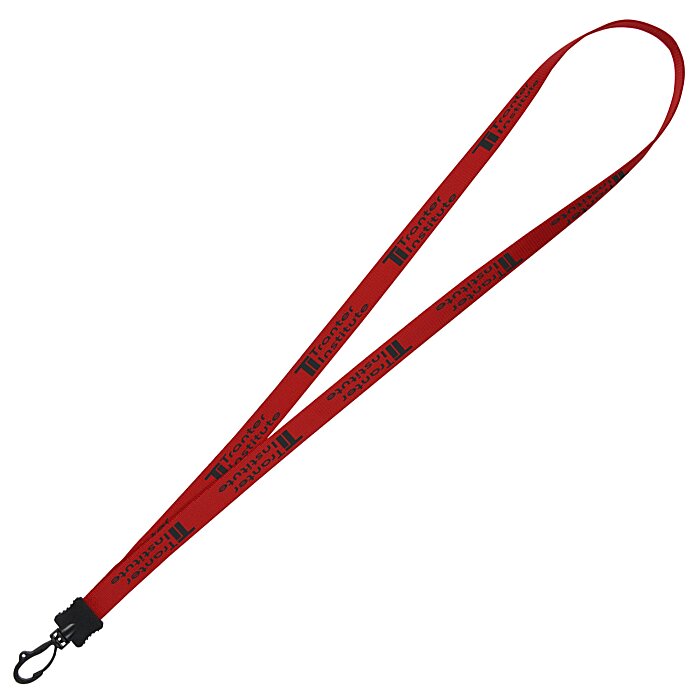 Custom Smooth Nylon Lanyard - 1/2 inch - 36 inches - Plastic Swivel Snap Hook