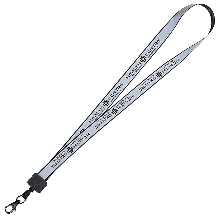 Custom Reflective Lanyard - 3/4 inch - 32 inches - Metal Lobster Claw