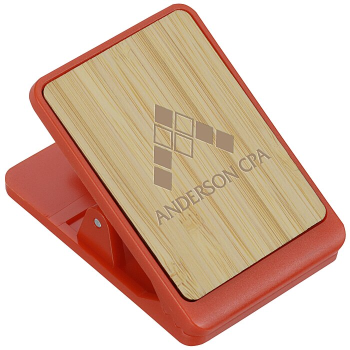 Custom Bamboo Jumbo Magnet Clip