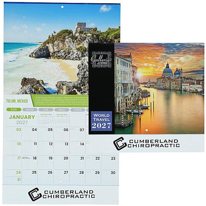 Custom World Travel Appointment Calendar