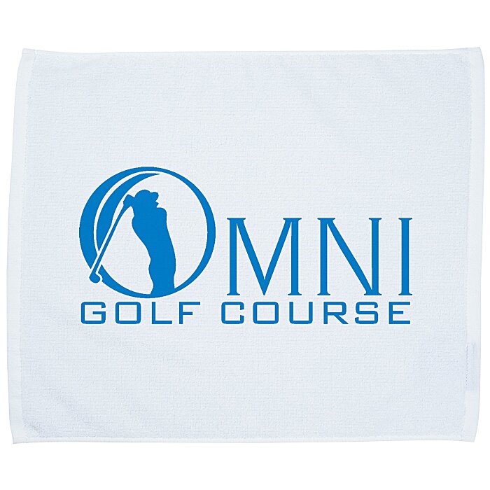 Custom Premium Midweight Velour Sports Towel - White