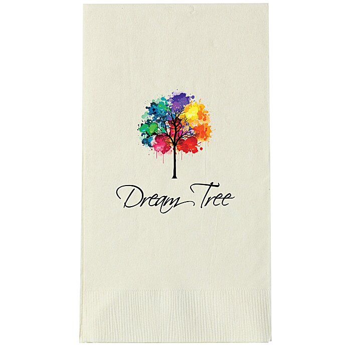 Custom Guest Towel - 3-ply - Ivory - Full Colour
