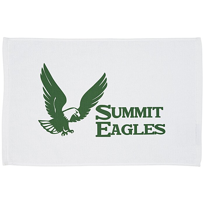 Custom Midweight Velour Sport Rally Towel - White