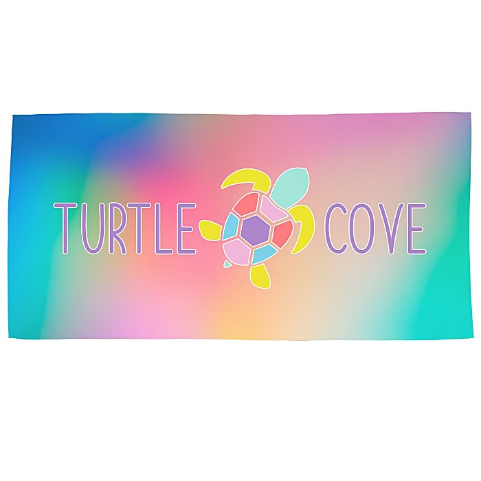Custom Full Colour Microfibre Terry Beach Towel