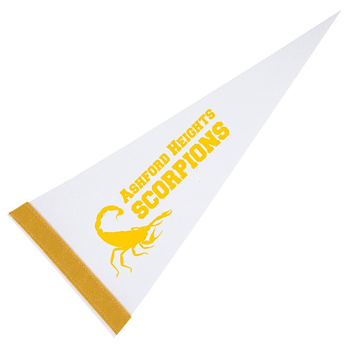 Custom Pennant 8 inches x 18 inches - White