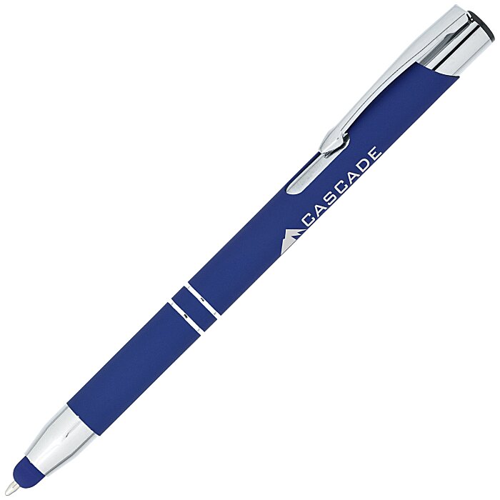 Custom Venetian Soft Touch Stylus Metal Pen - Laser