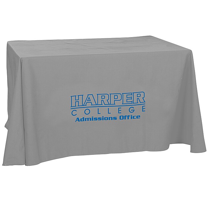 Custom Hemmed Open-Back Poly/Cotton Table Throw - 4'