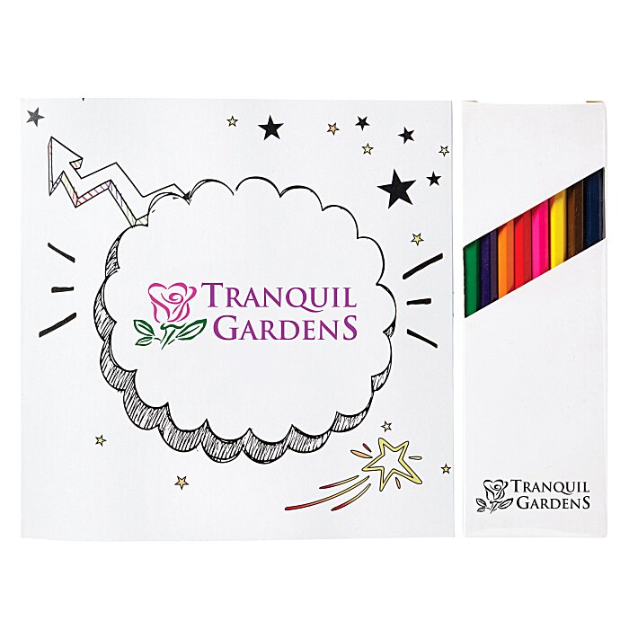 Custom Colouring Book & Pencil Set - Inspirational