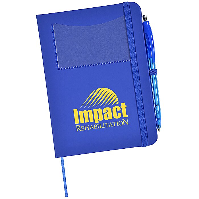 Custom Edison Business Card Notebook with Pen