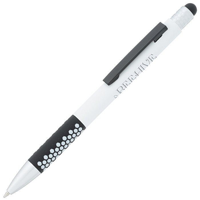 Custom Honeycomb Soft Touch Stylus Metal Pen
