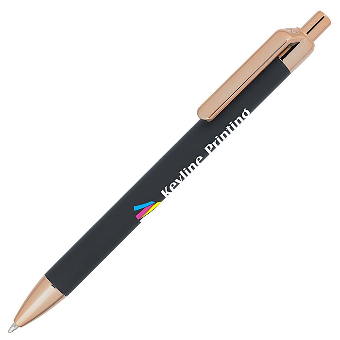 Custom Alamo Soft Touch Metal Pen - Rose Gold