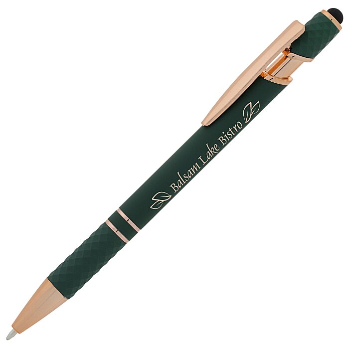 Custom Rita Soft Touch Facet Stylus Metal Pen