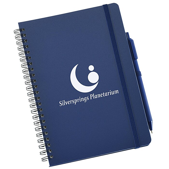 Custom Repreve Our Ocean Freeform Spiral Notebook with Pen