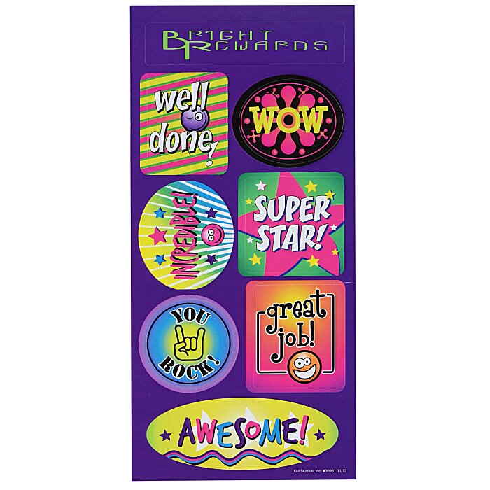 Custom Super Kid Sticker Sheet - Wow Words