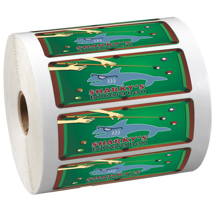 Custom Full Colour Sticker by the Roll - Rectangle- 1-1/4