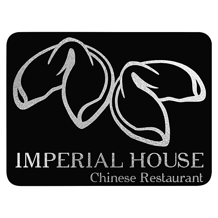 Custom Matte Black Embossed Seal by the Roll - Rectangle - 1-1/2