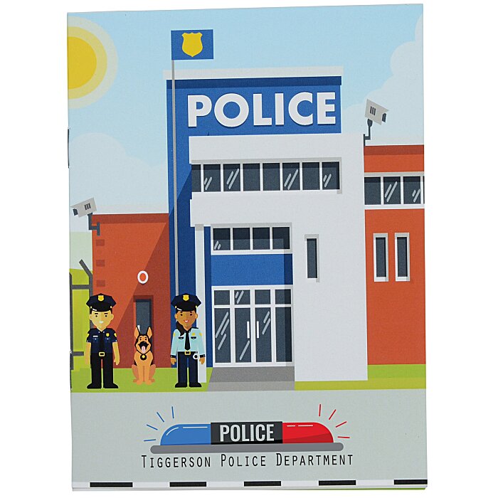 Custom Kid's Reusable Sticker Activity Book - Police Station