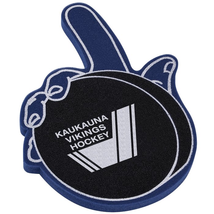 Custom Hockey Puck Foam Hand - Large